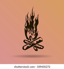 bonfire vector icon