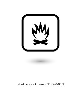 Bonfire - vector icon
