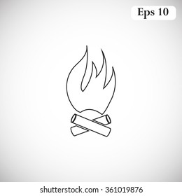 bonfire vector icon