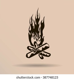 bonfire vector icon