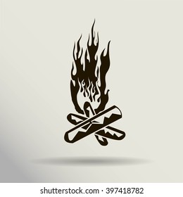 bonfire vector icon