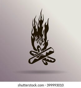 bonfire vector icon