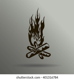 bonfire vector icon