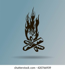 bonfire vector icon