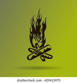 bonfire vector icon