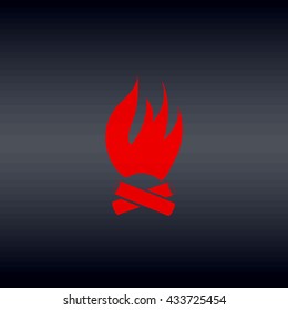 bonfire vector icon