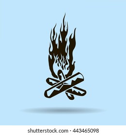 bonfire vector icon