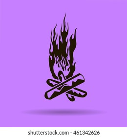 bonfire vector icon
