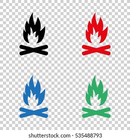 Bonfire -  vector icon