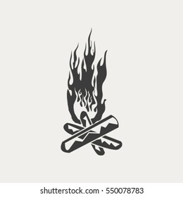 bonfire vector icon