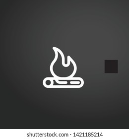 Bonfire vector icon. Bonfire concept stroke symbol design. Thin graphic elements vector illustration, outline pattern for your web site design, logo, UI. EPS 10.