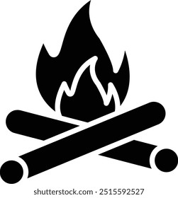 Bonfire Vector Icon Design Illustration