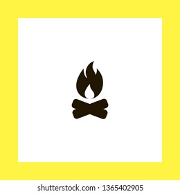 bonfire vector icon. flat design