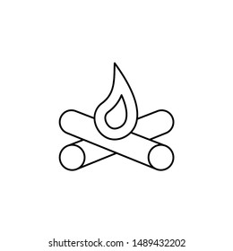 Bonfire vector icon. Bonfire vector illustration