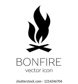 Bonfire vector icon illustration isolated on white background