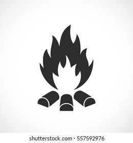 Bonfire vector icon illustration isolated on white background