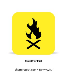 Bonfire vector icon illustration isolated on white background