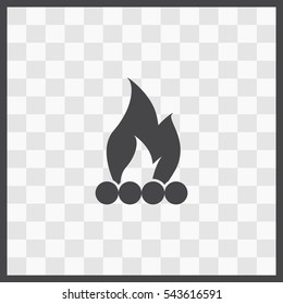 Bonfire vector icon. Isolated illustration. Business picture.