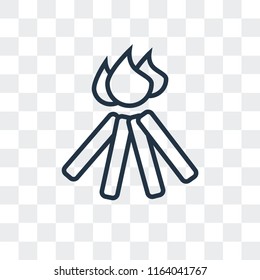 Bonfire vector icon isolated on transparent background, Bonfire logo concept