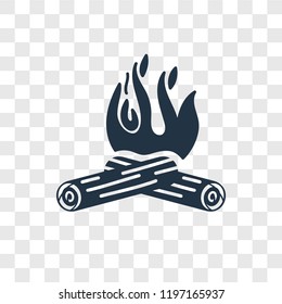 Bonfire vector icon isolated on transparent background, Bonfire transparency logo concept