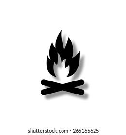 Bonfire  - vector icon with shadow