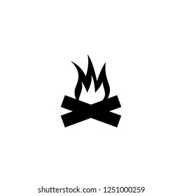 bonfire vector icon. bonfire sign on white background. bonfire icon for web and app