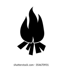 Bonfire vector icon for web and mobile