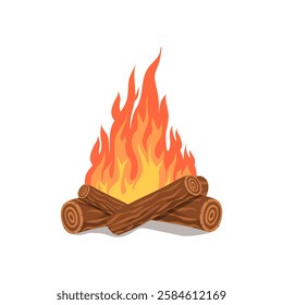 Bonfire vector icon,bonfire on white background