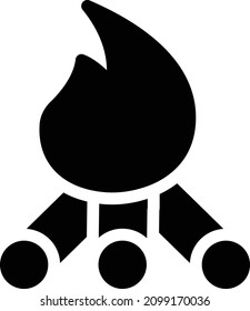bonfire vector illustration isolated on a transparent background . glyph vector icons for concept or web graphics.