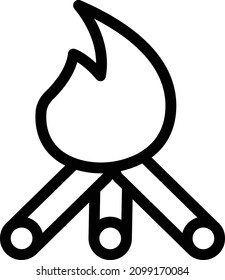 bonfire vector illustration isolated on a transparent background . color vector icons for concept or web graphics.