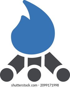 bonfire vector illustration isolated on a transparent background . glyph vector icons for concept or web graphics.