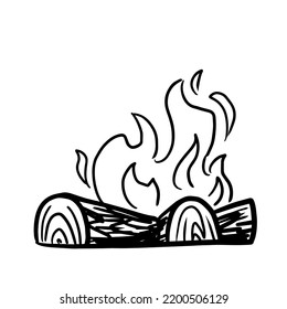 Bonfire vector illustration isolated on white background