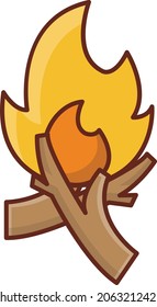 ilustración del vector de fuego en un fondo transparente. Símbolos de calidad premium. Icono de color plano de línea vectorial para el concepto y el diseño gráfico.