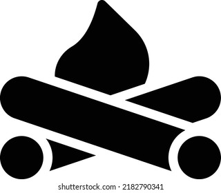 ilustración del vector de fuego en un fondo transparente. Símbolos de calidad superior. Iconos vectoriales de glifos para diseño de conceptos y gráficos. 
