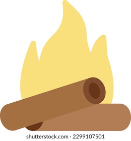 bonfire Vector illustration on a transparent background. Premium quality symmbols. Line Color vector icons for concept and graphic design.