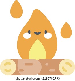 bonfire vector on white background. isolated Vector icon