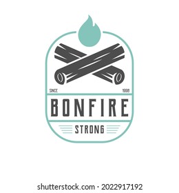 bonfire vintage logo design template