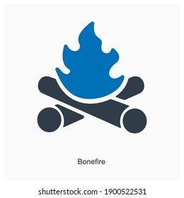 Bonfire and winters icon concept