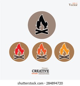 bonfire.fire.vector illustration.