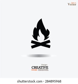 bonfire.fire.vector illustration.