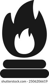 Bonfires icon. campfire icon, fire icon vector