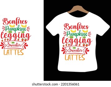 Bonfires Pumpkins Legging Sweater Lattes svg design