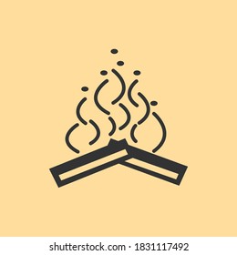 Bonfires that sprinkled upwards towards the sky