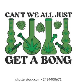 Bong Cannabis Marihuana Vector Diseño de camiseta