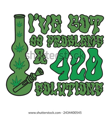Bong Cannabis Marijuana Vector T-Shirt Design
