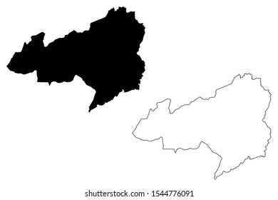 Bong County (Republic of Liberia) map vector illustration