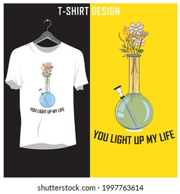 bong-Design Sie leicht Unkrautenblatt Green Marijuana Bong Zeichnung Intoxikated Augen Vorlage für Karte, Poster, Banner, Druck für T-Shirt, Pin, Logo, Badge, Illustration, Clips, Aufkleber

