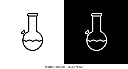 Bong icon concept stroke on white background