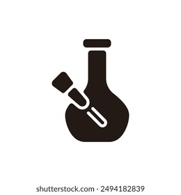 Bong icon. Flat silhouette version.