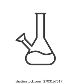 Ilustración vectorial lineal de iconos de bong
